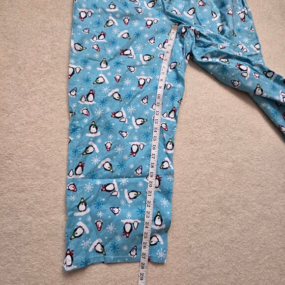NWT Women's 1XP Penguin Snowflake PJ Pants Lounge Fashion Bug Blue Cotton - Picture 9 of 13